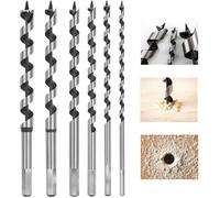 6 PCS Hexagonal Foret À Mèche à Bois Set en Acier Au Carbone Spiral Trou Outil à Bois Kit, Diamètre 6mm,8mm,10mm,12mm,14mm,16mm