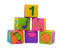6 Pcs Inoffensif Éducatif Séduisant Hochet Jouets Doux Tapis Interactif Cube Sécuritaire Blocs Pour Enfants Nouveau Matelas Bebe