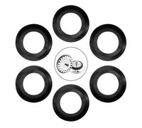 6 PCS Joint D'Évier de Cuisine,Joint en élastomère pour paniers filtrants, Ø extérieur 54 mm, Ø intérieur 32 mm, Accessoires D'Évier,Joint de Remplacement pour Filtre D'Évier de Cuisine(Noir)