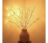 6 PCS LED Branches de branchettes éclairées 120 Perles LED Blanc Chaud de Couleur à Piles lumières de Branche décoratives pour Vase Chambre à Coucher café Bar bibliothèque Partie Photo Fond 70CM