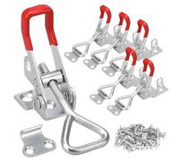 6 Pcs Loquet a Bascule, Loquet à Bascule, Cerradura Sauterelle de Serrage Réglables, Fermeture à Levier à Ressort Fermoir à Bascule, Fermeture Remorque en Métal pour Armoires Valises Portes(100 kg)