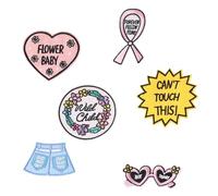 6 PCS Lunettes Patches Réparation Fleur Fleur Babil
