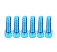 6 Pcs M5x25mm Hex Socket Head Vis À Billes Alliage Vélo Bouteille Support Vis Vélo Accessoire(Bleu)