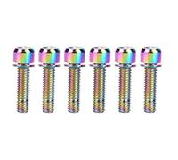 6 Pcs M5x25mm Hex Socket Head Vis À Billes Titanium Alliage Vélo Bouteille Support Vis Vélo Accessoire