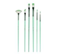 6 Pcs Macaron Colored Paint Brushes Set Watercolor Acrylic Drawing And Art Supplies For Artwork Watercolor Macaron Colored Artist For Painting