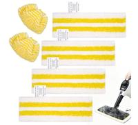 6 Pcs Microfibre Replacement Cloths for Karcher Easyfix SC1, SC2, SC3, SC4, SC5 Cleaners, Microfibre Steam Cleaners, Cleaner Mop Refill Kit for Kärcher EasyFix Steam 4 Wipe and 2 Cover for All Floor