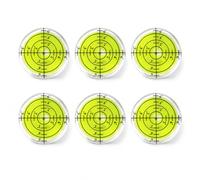 6 pcs Mini Niveau À Bulle Rond Ø32 mm, Niveau À Bulle Haute Précision En Abs Transparent Avec Lecture Facile, Petit Niveau À Bulle Pour Caméra, Bricolage, Réglage Et Niveau Camping Car