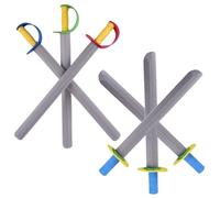 6 pcs mousse épée pour les enfants 21 en long eva mousse couteaux épée jouet 2 styles soft soft cosplay swords for play combats toys for boys girls to jouant warrior knight, sword swords de manche au