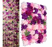 6 pcs murs de fleurs artificielles Rosawand fleurs en soie décor floral romantique fond de fête de mariage 60x40cm