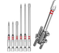 6 PCS Pagoda Shaped Hex Bit Set 1.5-6mm, Magnetic Hex Shank Screwdriver Bits, Universal Drill Attachment, Multi Size Specialty Tool for Repair, Durable Metal Driver Kit
