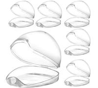 6 pcs Patificier avec trou suspendu 2x3x2in PP Case de sucette à arc transparent transparent sans couture