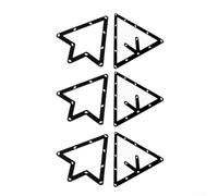 6 pcs Pet Plastic Billard Ball Holder Triangle Rack for 8-Ball 9-Ball 10-Ball Pool Games - Black Quue Sport Accessory for Tournoi Setup Plus Storage