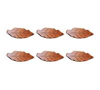 6 PCs petites feuilles porte en bois reste cuillère fourchette stand mignon Design rack pour maison hôtel (marron)