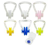 6 pcs Pince-Nez Natation, Pince-Nez Piscine Bouchons de Nez de Surf Nose Clip Noseclip avec Boîte,pour Le Surf la Baignade Les Sports Nautiques