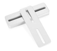 6 Pcs Plaques Perforées, Equerre Metal Perforées, Platine Plaques d'Assemblage Perforée Plates, Plaque Metal Plaque Perforée avec 2 Fentes, Connecteur de Réparation de bois, Blanc/130x40 mm