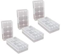 6 Pcs Plastique Dur Boîte de Rangement de la Batterie pour Piles Rechargeables Organisateur boitier accu Protection Case Box étuis pour 18650/18350 /CR123A/17670 Batteries