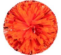 6 Pcs Pom-Poms de Cheerleading avec Anneau Facile à Saisir, Pom-Poms de Cheerleading en Plastique pour la Danse Sportive et l'Esprit d'Équipe(Rouge)