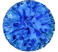 6 Pcs Pom-Poms de Cheerleading avec Anneau Facile à Saisir, Pom-Poms de Cheerleading en Plastique pour la Danse Sportive et l'Esprit d'Équipe (Bleu)
