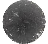 6 Pcs Pom-Poms de Cheerleading avec Anneau Facile à Saisir, Pom-Poms de Cheerleading en Plastique pour la Danse Sportive et l'Esprit d'Équipe (Noir)