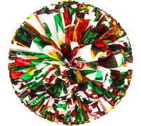 6 Pcs Pom-Poms de Cheerleading avec Anneau Facile à Saisir, Pom-Poms de Cheerleading en Plastique pour la Danse Sportive et l'Esprit d'Équipe (Mixte)