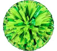 6 Pcs Pom-Poms de Cheerleading avec Anneau Facile à Saisir, Pom-Poms de Cheerleading en Plastique pour la Danse Sportive et l'Esprit d'Équipe (Vert)
