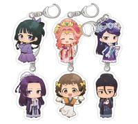 6 Pcs Porte Clés Carnets L'Apothicaire Anime Apothecary Girls Diaries Figurine Maomao Pendentifs Porte-Clés Decoration Acrylique Keychain