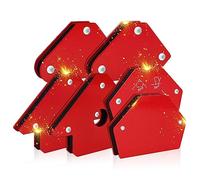 6 PCS Positionneur Magnétique, Aimant Soudure avec Force de Maintien 11.3kg, Multi-Angle 30°, 45°, 60°, 75°, 90°, 135 °, Equerre Aimanté pour Soudure, Outils de Localisation Auxiliaires