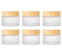 6 Pcs Pot Cosmétique Vides Flacon, 30ml Récipient Cosmétiqu Portable Bocaux en Verre de Crèmes Boite Échantillon Cosmétique