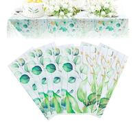 6 PCS Printemps d'été Couchette en plastique floral Couvre-table rectangulaire Couverture imperméable Tiches pour la douche nuptiale Picnic Dining Anniversaire de mariage Décorations de fête de mariag