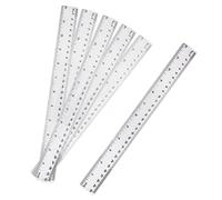 6 Pcs Règle Plastique, 30 cm Règle Rigide Transparente avec Double Échelle Latte Règle Incassable pour Élèves, Enseignants, Architectes