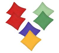 6 PCS Sacs de Cornhole, Bean Bag Game pour Enfants, Sac Lesté pour Jeu de Lancer de Sac, Bean Bags Toss Legged Race pour Enfants Adultes, 5 Couleurs (5x5CM)