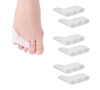 6 Pcs Séparateur d'orteils, Correcteurs D'orteils en Gel Souple, Protecteurs de Petit Orteil, Séparateur Orteil à Trois Trous pour Orteils Superposés et Orteils Bouclés Ampoules Soulagement
