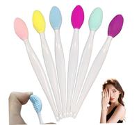 6 pcs Silicone Face épurateur, 5, 7 pouces Soft Soft non glipt Double face Massage Pore Nettoying Brush, Wash Brush pour exfoliant doux, enlevant la tête noire