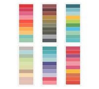 6 Pcs Simple Sticker Note Adhesive Gardalin Pad Colored TAMM Memos Esthétique PAD BOOT-BOUCHES COLORFURS POUR OFFICIE
