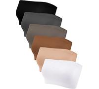 6 Pcs Soutiens-Gorge Bandeau sans Bretelles sans Couture (as4, Alpha, x_l, Regular, Regular, Multicolore)
