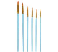 6 pcs Speced Aquarelle Ligne de Crochet Stylo Set Nylon Cheveux Débutants Accessoires d'Art Peinture Tapis Pinceau Bleu Pole