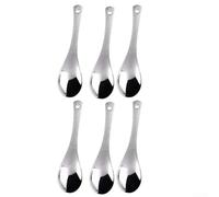 6 Pcs Stainless Steel Spoons 5.9in Large Capacity