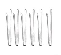 6 Pcs Stainless Steel Tongs Set 24.5cm 28cm Korean Style(24.5cm 304)