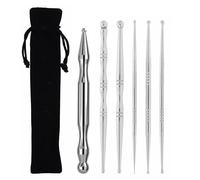 6 Pcs Stylo Acupuncture Aiguille Acupuncture Acupression Avec Sac De Rangement,Stylo Massage Multifonctionnel Par Acupression Pour Relaxation Et Soins Santé,Incluant L'acupression Et Moxibustion