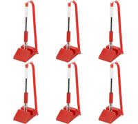 6 Pcs Stylo Sécurisé Avec Chaîne Adhésive Et Porte-Stylo De Sécurité,Stylos De Comptoir De Réception Stylo De Bureau Recharges Encre Noire Pour Bureau Lieu De Travai,Rouge