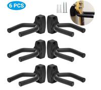 6 PCS Supports de guitare Crochets Stands Cintres Support mural Affichage Cintres de guitare avec vis