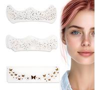 6 Pcs Tache De Rousseur Paillette Tatouages Temporaires À Paillettes Pour Le Visage Les Taches De Rousseur Étoiles Dorées Papillon Et Points Étanches Pour Les Festivals