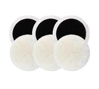 6 pcs tampons de polissage de voiture 125 mm disques de polissage pour meuleuses angulaires, compatible avec meuleuses, adapté pour voiture, bois, phares & soin des sols