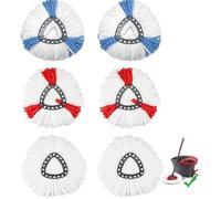 6 Pcs Têtes de Rechange pour Vileda serpillière,Rechange pour Vadrouille pour Vileda Turbo,Recharge Balai Serpillère Microfibre