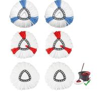 6 Pcs Têtes de Rechange pour Vileda serpillière,Rechange pour Vadrouille pour Vileda Turbo,Recharge Balai Serpillère Microfibre