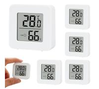 6 pcs Thermometre Interieur, Mini Hygrometre, Thermomètre Hygrometre Interieur, Mini Lcd Termometre, Température Intérieure Pour Maison Entrepôt Terrarium Chambre Bébé Couveuse Cave