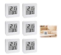 6 Pcs Thermomètres Hygromètres Intérieur Digital à Haute Précision Thermomètre Hygromètre Interieur Mini LCD Digital Mural pour Maison Chambre Bébé Bureau Vestiaire Serre Indicateur Niveau de Confort