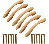 6 Pcs Tirer la Poignée Du Cabinet Poignée Bouton Pour Meuble Porte Placard Tiroir Garde-Robe En Bois Arc En Forme De Poignée