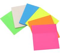 6 Pcs Transparent Sticky Notes White Yellow Green Orange Blue Red Translucent Self Adhesive Memo Pad for School Office