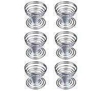 6 pcs œuf tasse d'oeuf métallique métallière plaque de stockage de rack stockage rack en acier inoxydable